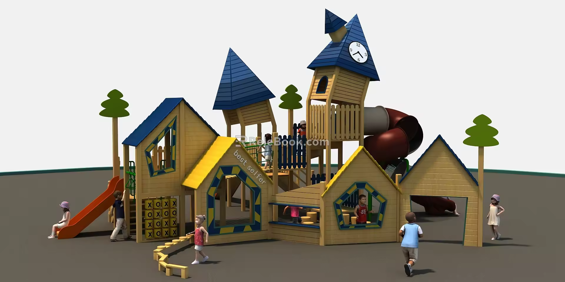 Modern slide amusement equipment 3d model