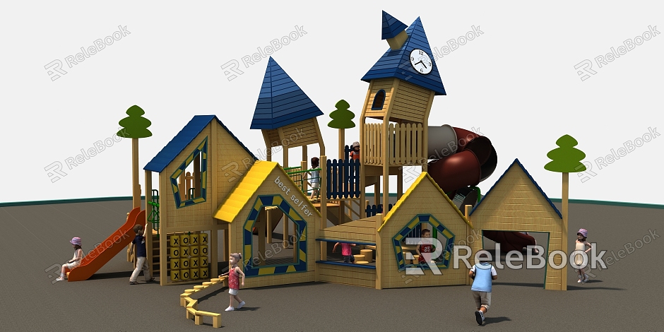 Modern slide amusement equipment model