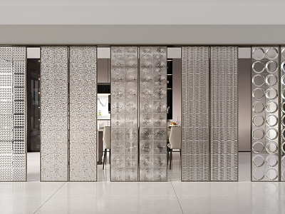 Modern partition glass partition 3d model