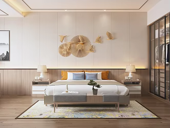 New Chinese Guest Room 3d model