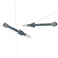 Weapons of old missiles 3d model
