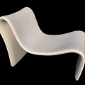 Modern White Lounge Chair With Sleek Curved Design And Unique Shape