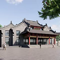 Chinese-style ancient public buildings 3d model