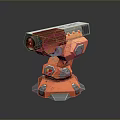 Turret Turntable Railgun Sci-fi Tower Defense Game Tower Defense Sci-fi Turret Game Turret Game Battery 3d model