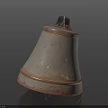 Vintage Rustic Decorative Ornament Set With Metal Bell And Distressed Finish For Home Decor