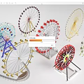 Colorful Ferris Wheels In Children's Play Area With Fun Design And Safe Structure
