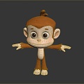 Monkey Monkey Cartoon Monkey Anime Monkey Stylized Monkey Fantasy Style Monkey Toy 3d model