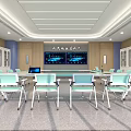 Modern Classroom Multi-function Classroom 3d model