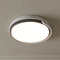 Modern Circular White Ceiling Light With Metal Frame And Soft Lighting For Indoor Space 3d model