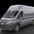 Silver Commercial Cargo Van With Modern Exterior Design And Sleek Body Structure