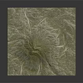 Detailed Topographic Terrain Model With Green Contour Lines And Mountainous Elevation Features