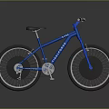 Blue Extreme Mountain Bike with Black Seat Large Wheels and Sturdy Frame