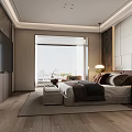 Modern Bedroom Interior Design With King Bed Paneled Wall Nightstands And Area Rug