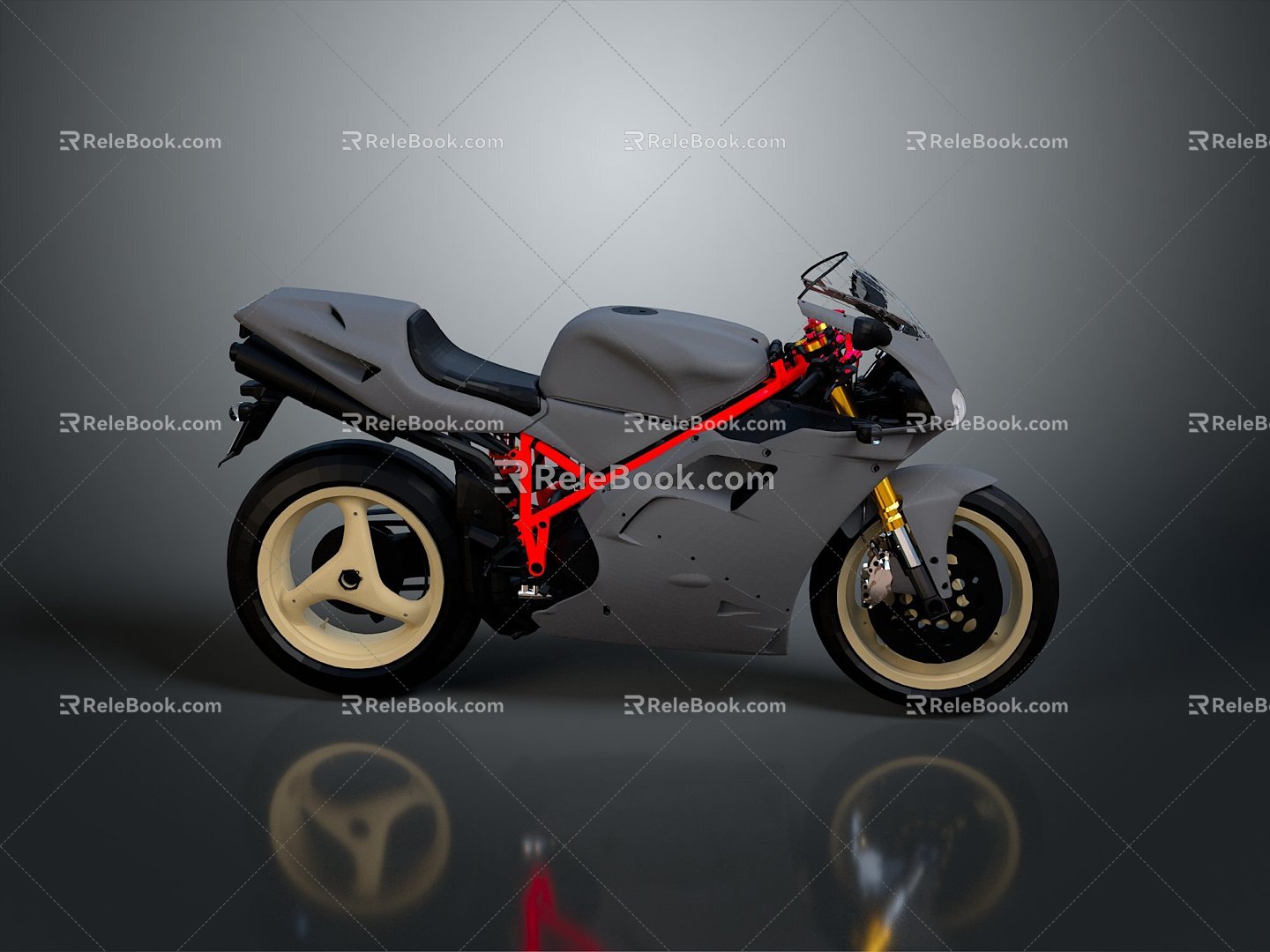 Motorcycle Two-wheeled Motorcycle Cross-country Motorcycle Road Race Motorcycle Motor Vehicle Transport 3d model