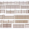 Various Wooden Fence Designs With Different Patterns And Styles For Outdoor Use