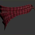 Stylish Red Plaid Bandana With Soft Fabric For Daily Fashion Accessory
