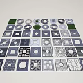 Modern Tree Pool Tree Grate Planting Pool Cover Rainwater Grate Tree Pool Cover Tree Pit Guard Tree Pool Mouth 3d model