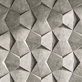 Geometric Metallic Background Wall With 3D Textured Pattern And Modern Design Style