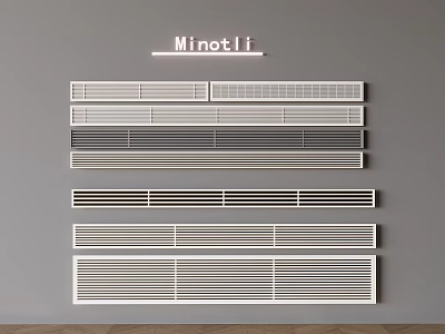Minot Li Air Conditioner Vents Display Featuring Various Styles And Designs 3d model