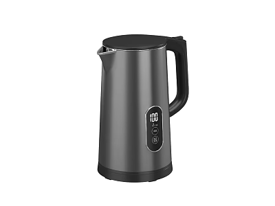 Modern Stainless Steel Electric Kettle With Digital Display And Temperature Control For Household Use 3d model