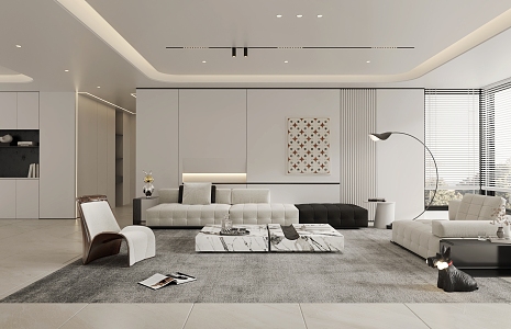 modern living room 3d model