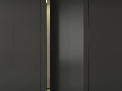 Sleek Modern Hinged Door For Home Interior With Smooth Surface And Minimal Frame 3d model