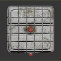 Industrial IBC Tote Storage Equipment With Metal Frame Rustic Surface And Red Valve