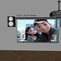 Projection Monitoring System With 120 Inch Projection Screen And High Definition