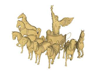 Ares eight horses 3d model