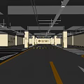 Well Lit Indoor Parking Garage With Directional Arrows Yellow White Lines And Marked Spaces