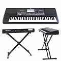 KORG Electronic Keyboard With Stand And Music Accessories Complete Set 3d model
