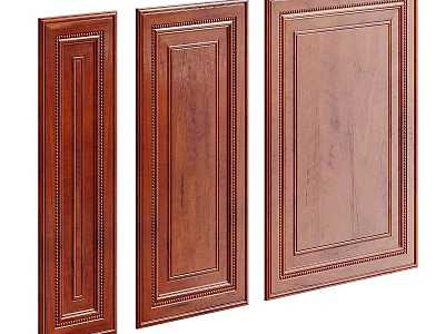 Wooden Wall Panels With Various Classic Designs And Intricate Decorative Trim 3d model