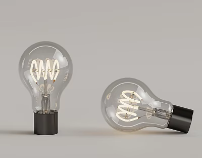 10 bulbs modern light bulbs 3d model