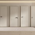 Five Modern Hinged Doors Interior Design With Simple Style And Light Color 3d model