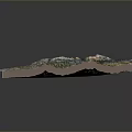 Colorful 3D Landscape Model Showcasing Mountain Ranges Blue Water Areas And Rolling Topography