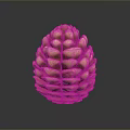 Copper Colored Pinecone A Natural Botanical Element With Intricate Texture On Dark Background