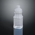 Transparent Plastic Water Bottle With Ripple Design And White Cap For Daily Use