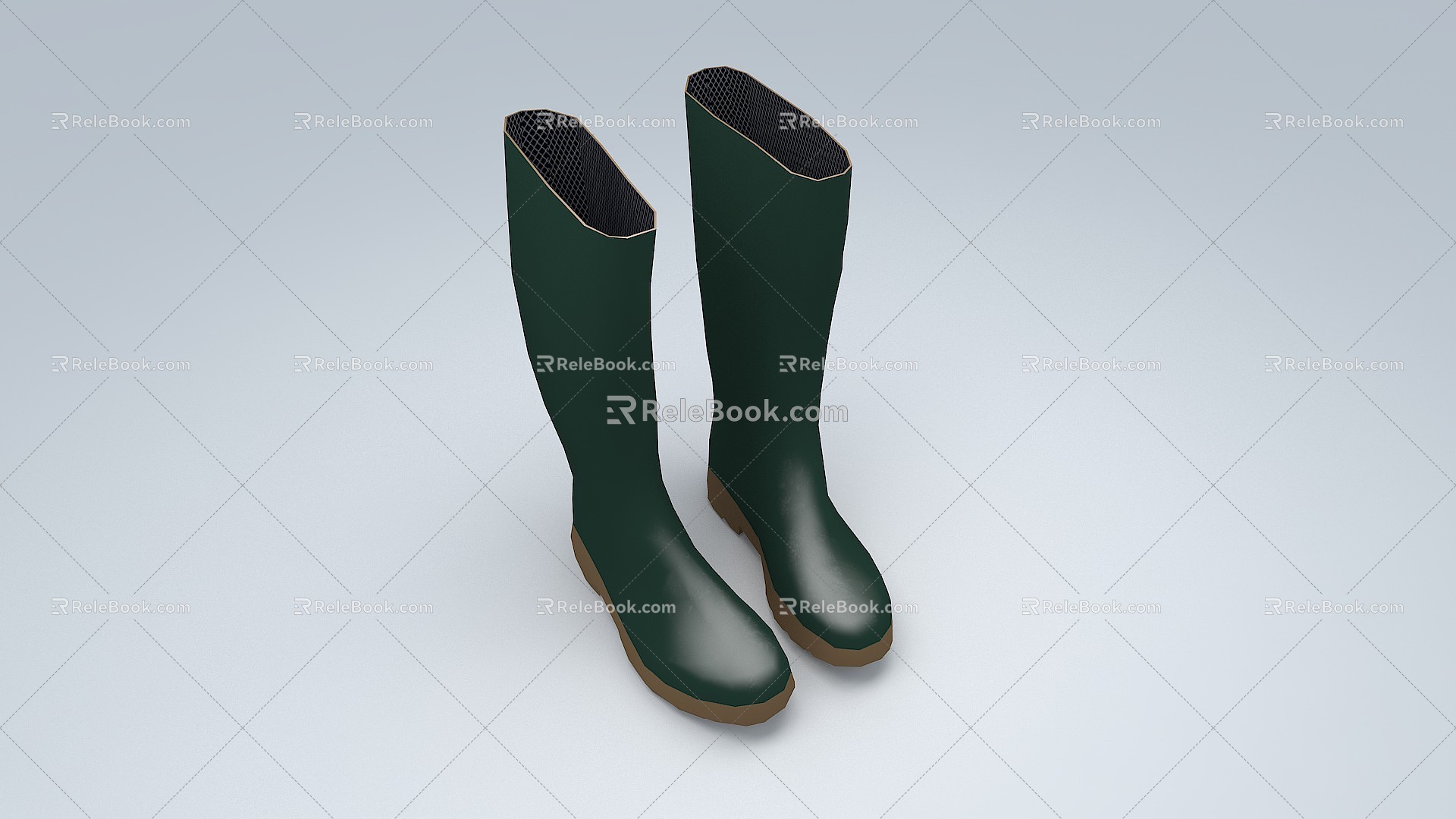 Rubber shoes Rain boots Insulated shoes 3d model