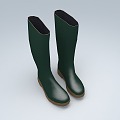 Rubber shoes Rain boots Insulated shoes 3d model