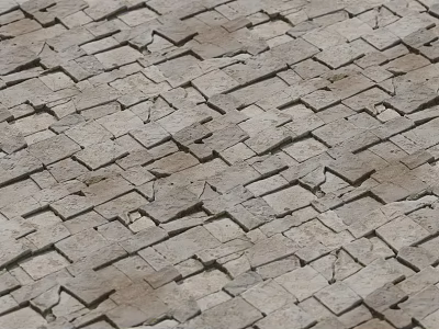 Natural Stone Paved Ground With Irregular Pattern And Textured Surface 3d model Natural Stone Paved Ground With Irregular Pattern And Textured Surface 3d model