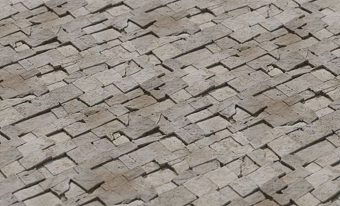 modern pavement brick pavement 3d model