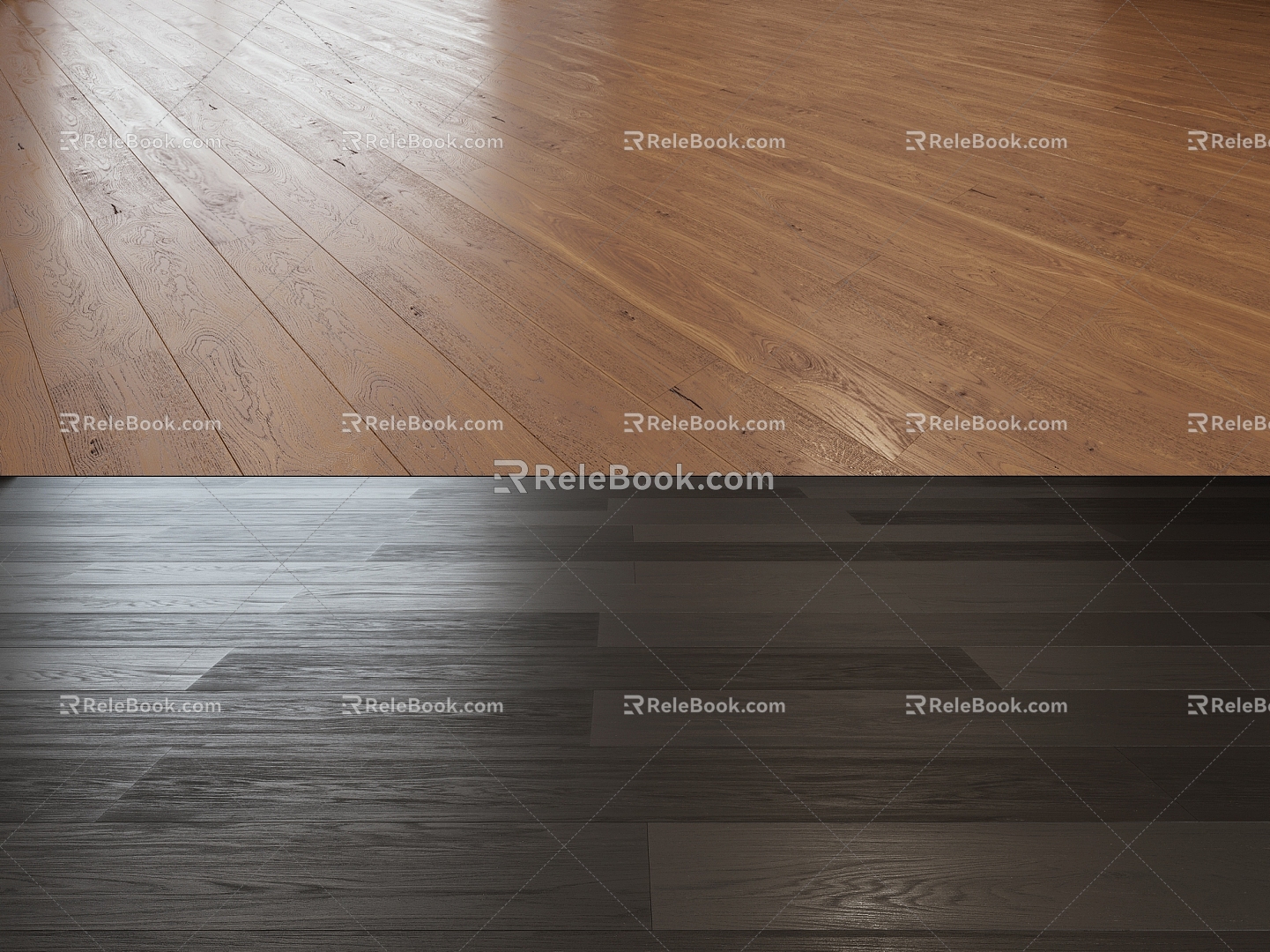 Modern Wood Flooring Walnut Flooring 3d model