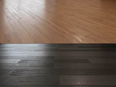 Light And Dark Toned Hardwood Flooring Displays 3d model