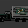 Vintage Green Lipton Brand Enclosed Cargo Truck With Classic Design