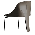 Modern Lenzi Metallic Leather Single Chair 3d model