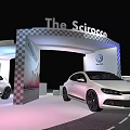 ALFA ROMEO Car Exhibition Booth With Three Vehicles And Modern Display Design