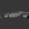 Luxury Sports Car With Sleek Design Shiny Metallic Body Rear Spoiler And Alloy Wheels