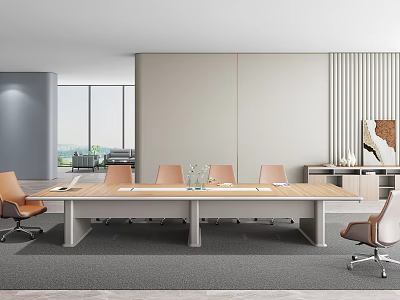 Conference Table Conference Chair Meeting Room Sofa Coffee Table File Cabinet Simple 3d model