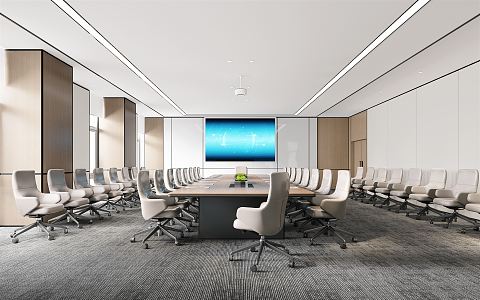 Modern Conference Room 3d model