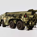Camouflage Heavy Duty Utility Vehicle With Multi Wheeled Design And Cargo Bed